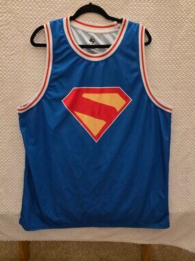 Superman Metropolis #25 Blue Basketball Jersey Size 2XL DC Comics